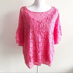 Ruby Red lace blouse